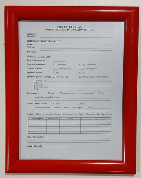 LOBBY FIRE SAFETY PLAN FRAME  RED LOBBY FIRE SAFETY PLAN FRAME  RED