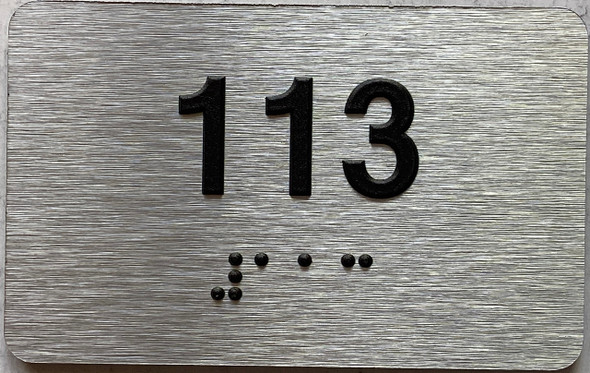 ADA APARTMENT NUMBER 113 SIGN