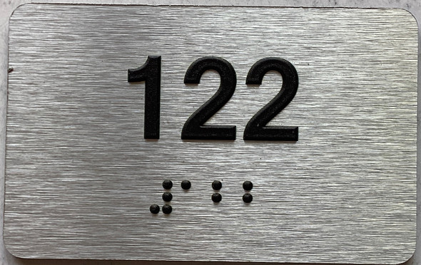 ADA APARTMENT NUMBER 122 SIGN