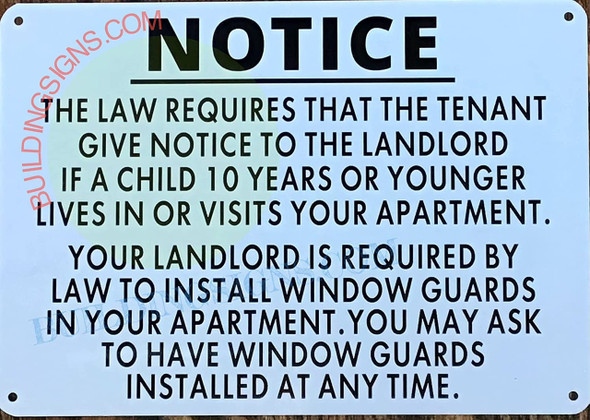 Window Guard Notice  NYC HPD Window Guard Notice  NYC HPD