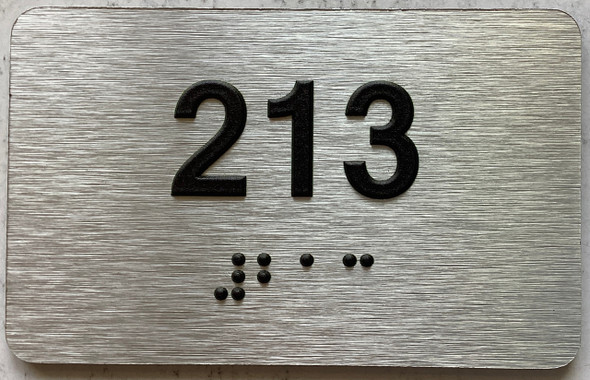 ADA APARTMENT NUMBER 213 SIGN