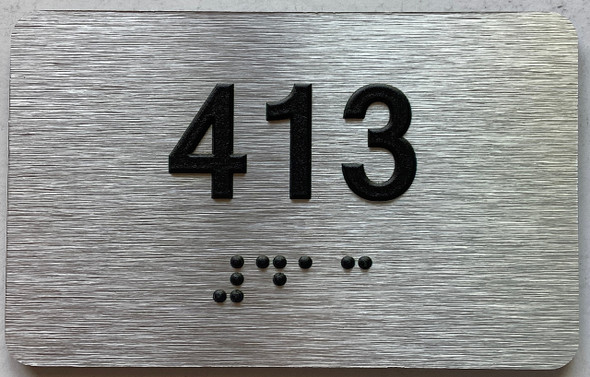 ADA APARTMENT NUMBER 413 SIGN