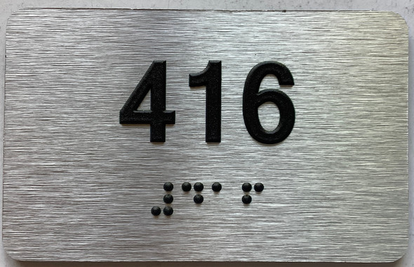 ADA APARTMENT NUMBER 416 SIGN