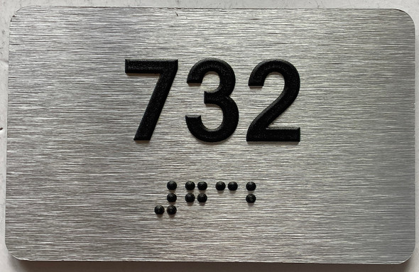 ADA APARTMENT NUMBER 732 SIGN