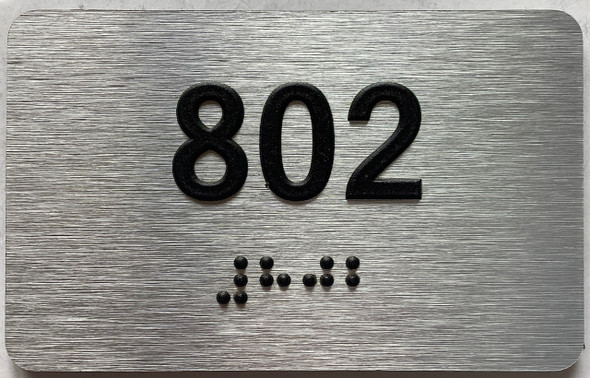 ADA APARTMENT NUMBER 802 SIGN