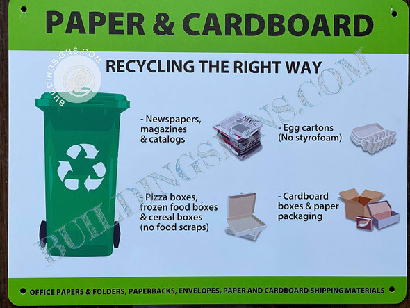 Paper and Cardboard Sign Paper and Cardboard Sign