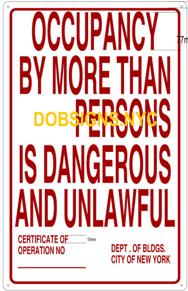 NYC OCCUPANCY NYC OCCUPANCY