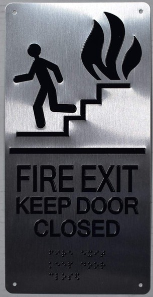 ADA FIRE EXIT KEEP DOOR CLOSED SIGN