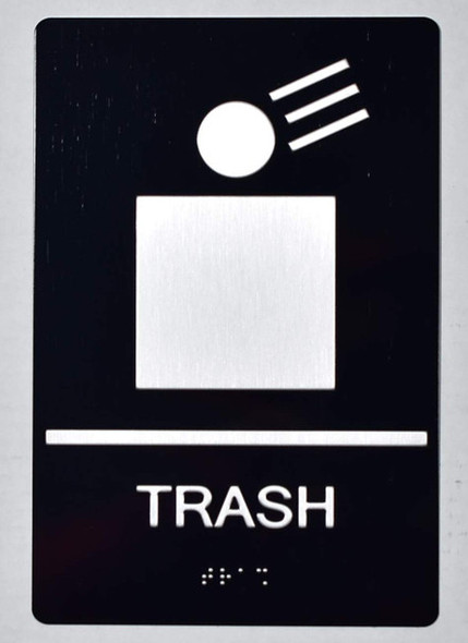 ADA TRASH SIGN ADA TRASH SIGN