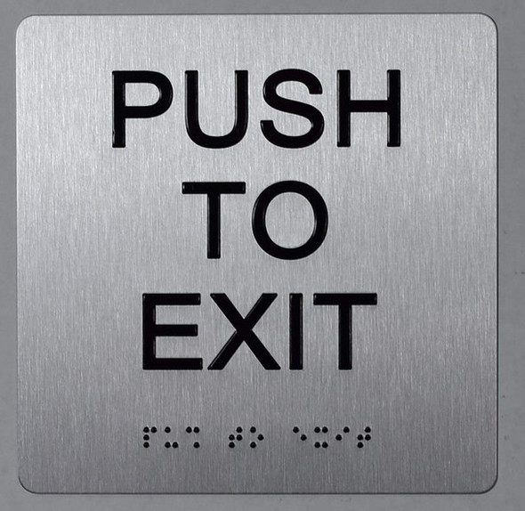 ADA PUSH TO EXIT SIGN ADA PUSH TO EXIT SIGN