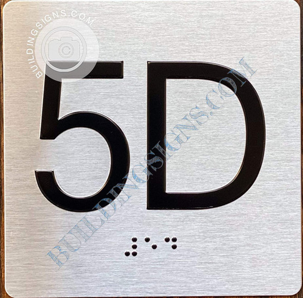 ADA APARTMENT NUMBER 5D SIGN