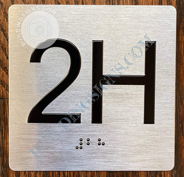 ADA APARTMENT NUMBER 2H SIGN