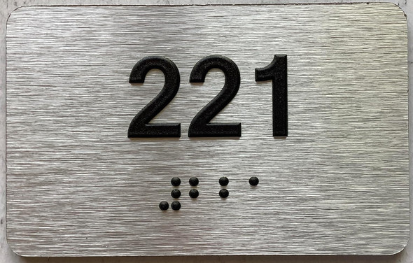 ADA APARTMENT NUMBER - UNIT NUMBER SIGN