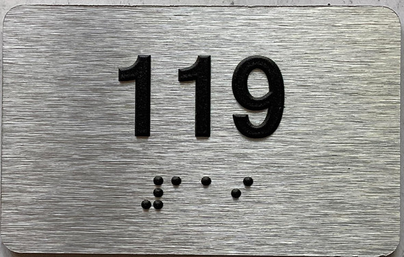 ADA APARTMENT NUMBER - UNIT NUMBER SIGN