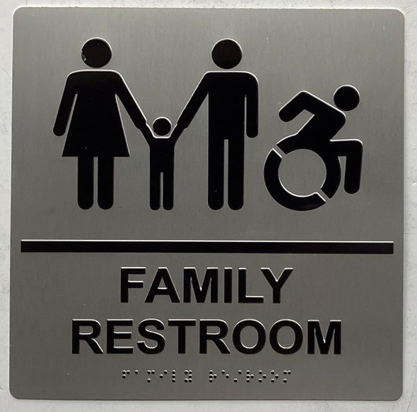 ADA FAMILY RESTROOM ACCESSIBLE SIGN