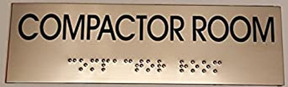 COMPACTOR ROOM - BRAILLE-STAINLESS STEEL