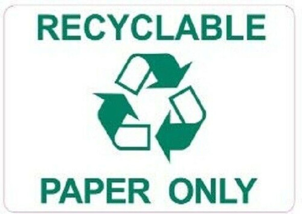 Recyclable Paper Only Sticker Recyclable Paper Only Sticker