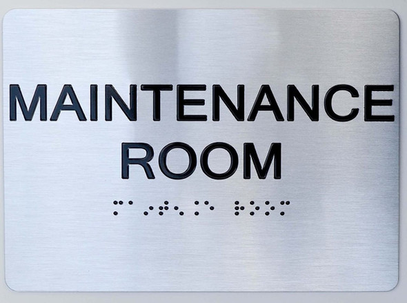 Maintenance Room -Braille with Raised Tactile Graphics and Letters Maintenance Room -Braille with Raised Tactile Graphics and Letters