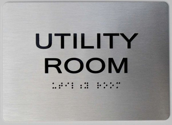 Utility Room Braille with Raised Tactile Graphics and Letters Utility Room Braille with Raised Tactile Graphics and Letters