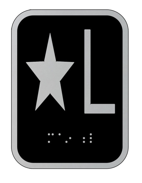 Elevator floor number Star L- Elevator Jamb Plate Star L Elevator floor number Star L- Elevator Jamb Plate Star L