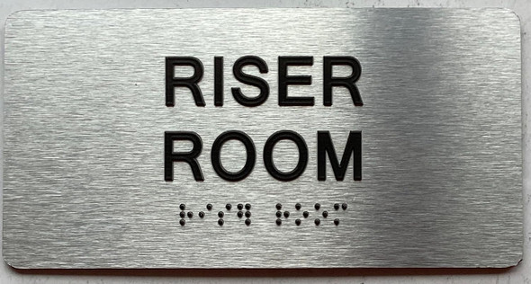 RISER ROOM  with Raised letters/Image & Grade 2 Braille - Includes Red Adhesive pad for Easy Installation RISER ROOM  with Raised letters/Image & Grade 2 Braille - Includes Red Adhesive pad for Easy Installation
