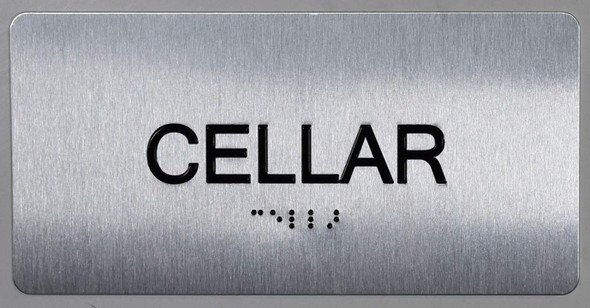 Cellar Floor Number Sign-Tactile Signs  Silver-Tactile Touch Braille Sign-Tactile Signs Cellar Floor Number Sign-Tactile Signs  Silver-Tactile Touch Braille Sign-Tactile Signs