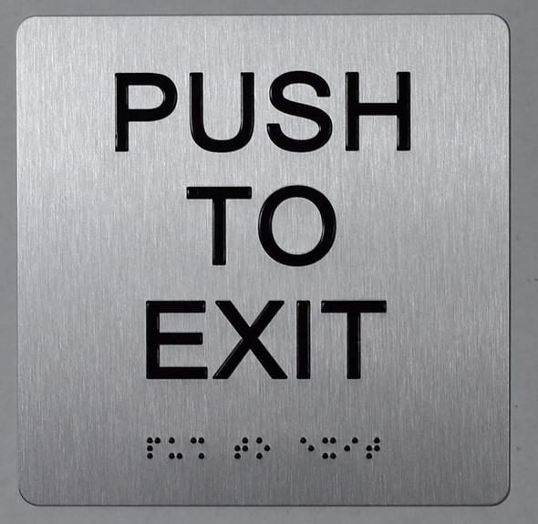Push to EXIT Sign-Tactile Signs Push to EXIT Sign-Tactile Signs