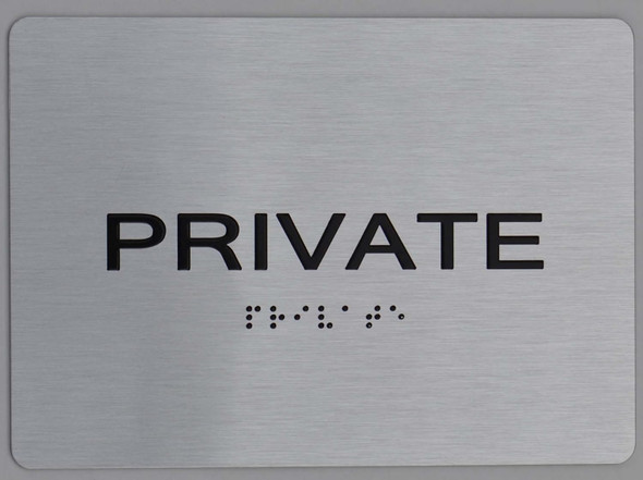 PrivateBraille Sign with Raised Tactile Graphics and Letters sign