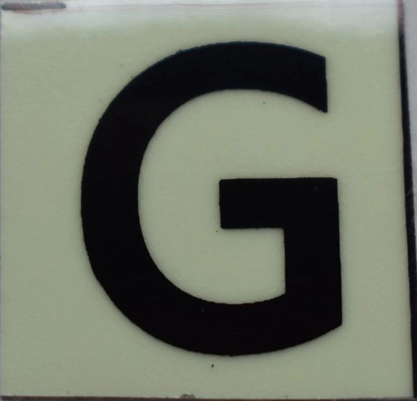 PHOTOLUMINESCENT DOOR NUMBER G SIGN PHOTOLUMINESCENT DOOR NUMBER G SIGN