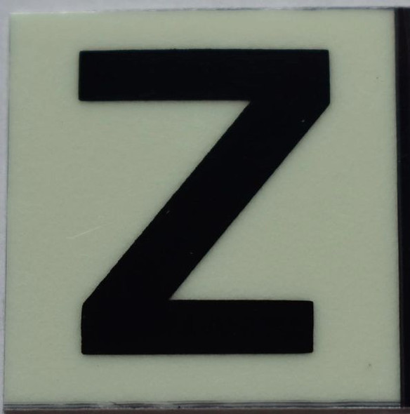 PHOTOLUMINESCENT DOOR NUMBER Z SIGN PHOTOLUMINESCENT DOOR NUMBER Z SIGN