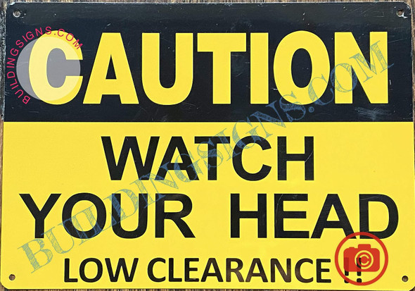 Caution Watch Your Head Low Clearance Sign Caution Watch Your Head Low Clearance Sign