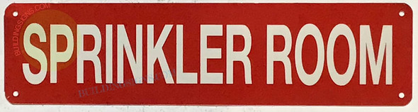 SPRINKLER ROOM SIGN, Fire Safety Sign SPRINKLER ROOM SIGN, Fire Safety Sign