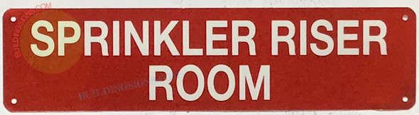 SPRINKLER RISER ROOM SIGN, Fire Safety Sign SPRINKLER RISER ROOM SIGN, Fire Safety Sign