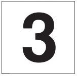 PHOTOLUMINESCENT DOOR NUMBER 3 SIGN HEAVY DUTY / GLOW IN THE DARK "DOOR NUMBER THREE" SIGN HEAVY DUTY