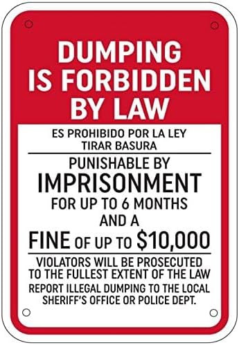 Dumping Is Forbidden By Law sign