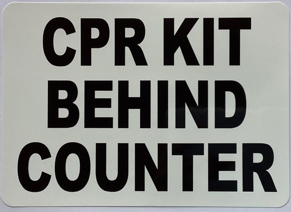 CPR KIT BEHING COUNTER Decal/STICKER CPR KIT BEHING COUNTER Decal/STICKER