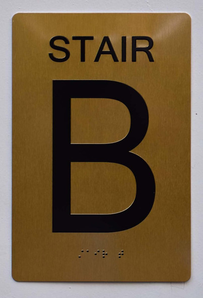 Stair and floor sign Raised letters , Raised Image & Grade 2 Braille - Includes Red Adhesive pad for Easy Installation Stair and floor sign Raised letters , Raised Image & Grade 2 Braille - Includes Red Adhesive pad for Easy Installation