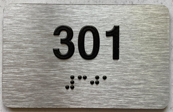 Apartment number SignUnit number sign / Suite number sign comes with Raised letters & Grade 2 Braille - Includes Red Adhesive pad for Easy Installation Apartment number SignUnit number sign / Suite number sign comes with Raised letters & Grade 2 Braille - Includes Red Adhesive pad for Easy Installation