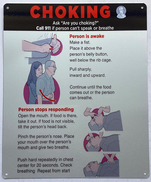 CHOKING POSTER SIGN CHOKING POSTER SIGN