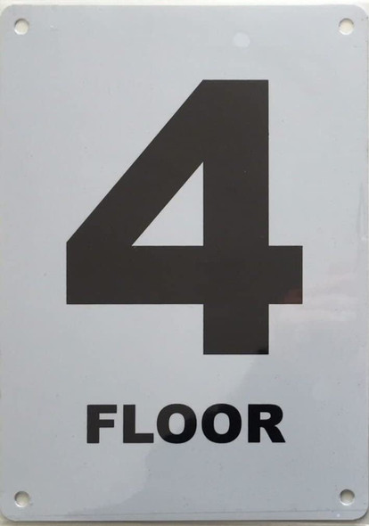 Floor number 4 sign Floor number 4 sign