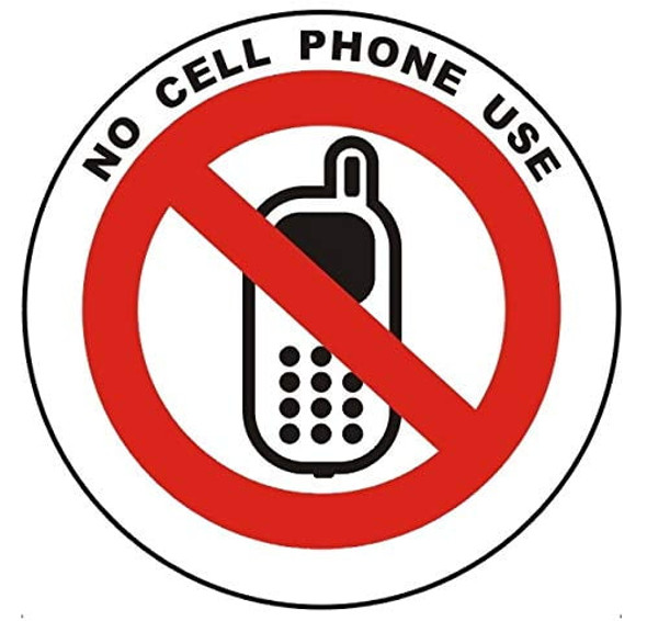 No Cell Phone Our Sticker Sign No Cell Phone Our Sticker Sign