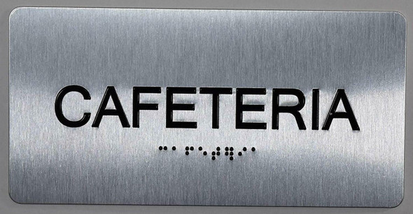 Cafeteria Sign Braille Sign with Raised Tactile Graphics and Letters The Sensation line