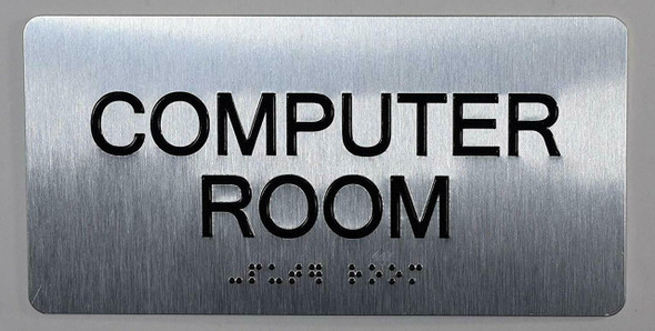 Computer Room Sign-Tactile Signs Braille Sign with Raised Tactile Graphics and Letters