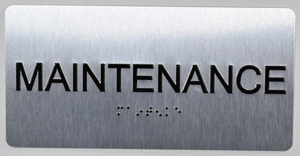 Maintenance Room Sign-Tactile Signs  Silver-Tactile Touch Braille Sign-Tactile Signs Maintenance Room Sign-Tactile Signs  Silver-Tactile Touch Braille Sign-Tactile Signs