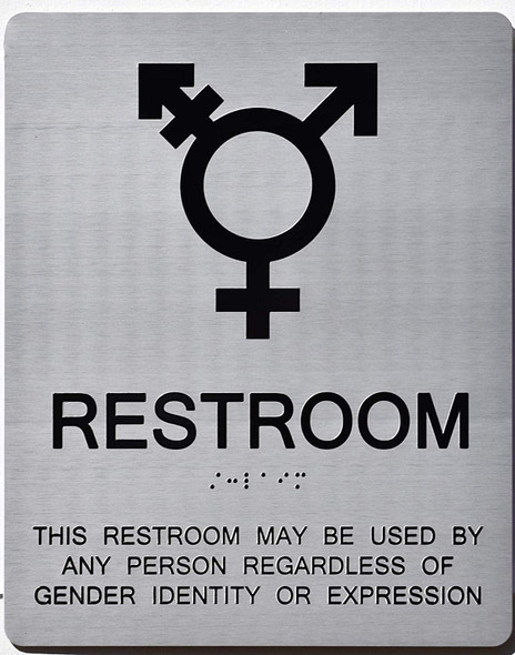 Gender Neutral Symbols Restroom Wall Sign Gender Neutral Symbols Restroom Wall Sign