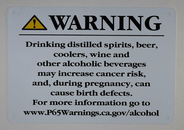 California Prop 65 Alcohol Warning Sign-The Official Sign California Prop 65 Alcohol Warning Sign-The Official Sign