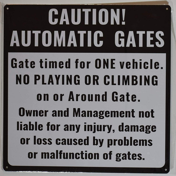 Caution Automatic Gates Caution Automatic Gates