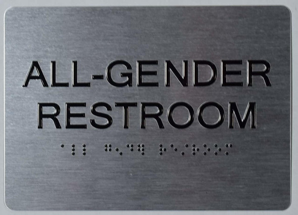 All Gender Restroom Sign-Tactile Signs All Gender Restroom Sign-Tactile Signs