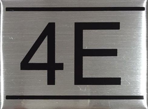 APARTMENT NUMBER -4E -BRUSHED ALUMINUM