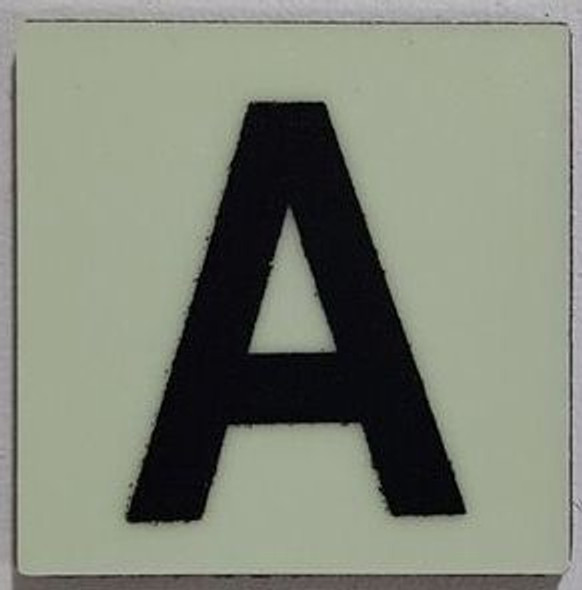 Glow in dark Letter A sign The Liberty Line Glow in dark Letter A sign The Liberty Line